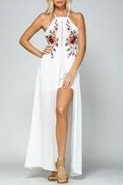  Floral Embroidered Maxi Dress
