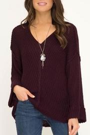  Hi-lo V-neck Sweater