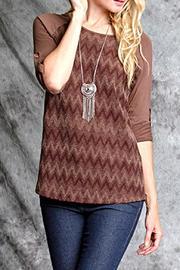 Brown Chevron Top