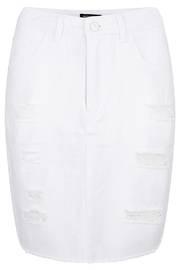  Denim Skirt White