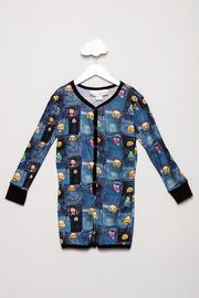  Emoji Denim Print Romper