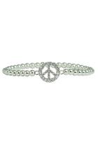  Silver Peace-sign Bracelet