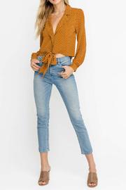  Retro Print Front Tie Top