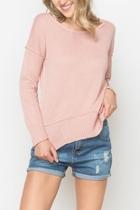  Seamed Pink Sweater