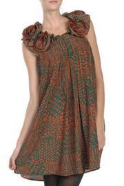  Ruffled Neck Dress