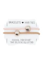  Silver Ball And Chain Hair Ties/bracelets (set 2)