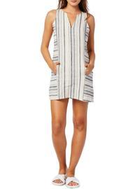  Split-neck Linen Dress