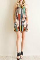  Multicolor A-line Dress
