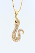  Diamond Snake Necklace