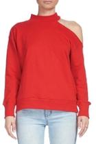  Red Turtle-neck Top