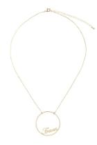  Open-circle Forever Message-necklace