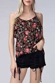  Floral Ruffle Tank Top