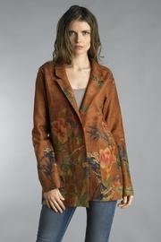  Microsuede Printed Blazer