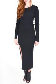  Ribbed Slit Dress