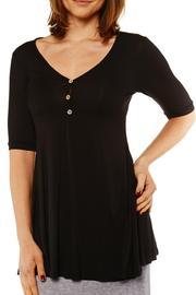  Henley 3/4-sleeve Tunic