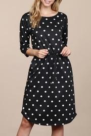  French-terry-self-tie Polka-dot Dress