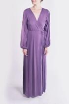  Lavender Wrap Maxi-dress
