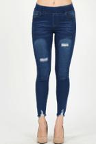 Distressed Cropped Skinny Jean