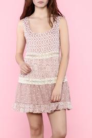  Mauve Dress With Lace Trim