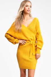  Ribbed Dolman Sleeve Sweater Dress