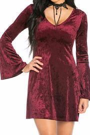  Goth Velvet Tunic Dress
