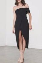 Asymmetric Bandeau Wrap Dress