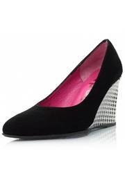  Black Houndstooth Wedge