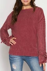  Sleeve Tie Sweater