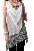  White Overlay Tunic