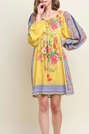  Tassel-tie Key-hole Dress