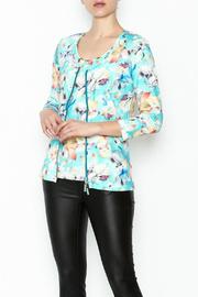 Floral Zip Top