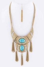  Tassel Collar Necklace-set