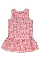  Coral & White Dress