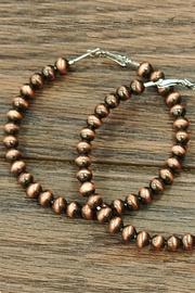  Copper Navajo-pearl Hoop-earrings