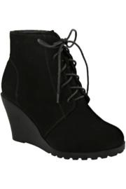  Lace Up Wedge Booties