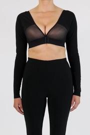  Black Sheer Crop Top