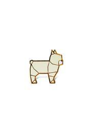  Frenchie Brooch Cream