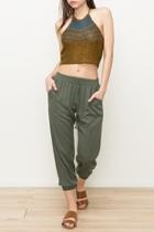  Olive Relaxed Pants