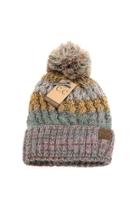  Fuzzy-lined Multicolored Beanie