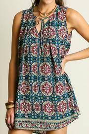  Plus Printed Sleeveless Dress
