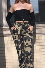  Crop Button Down