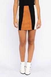  Suede Patchwork Skirt