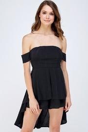  Off-shoulder Cape Romper