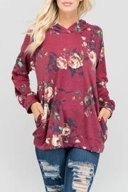  Wine Floral Sweatshirt