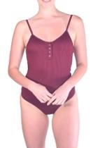 Ribbed One-piece Swimsuit