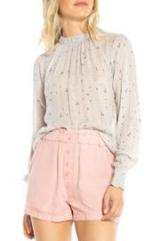  Shirred Floral Blouse