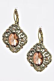  Pink-crystal Vintage Earrings