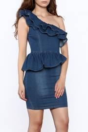  One Shoulder Denim Dress