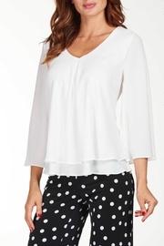  Woven Knit Blouse