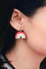  Leather Rainbow Earrings